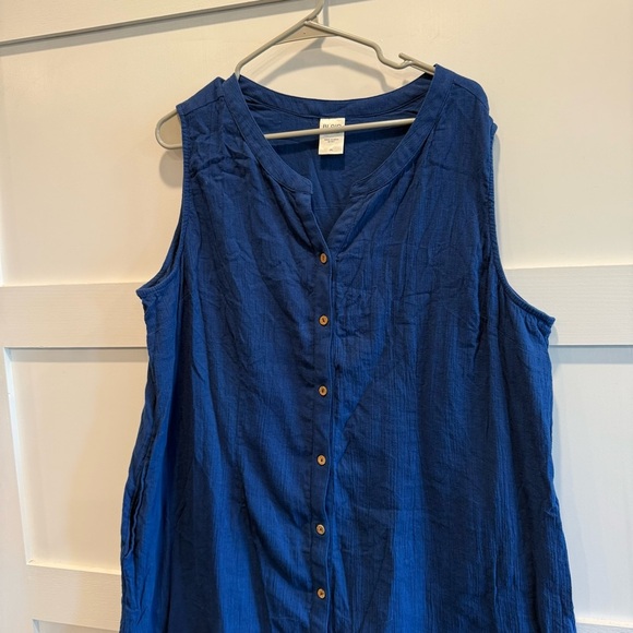 Blair Brand 2X Blue Sleeveless Dress - Picture 2 of 6